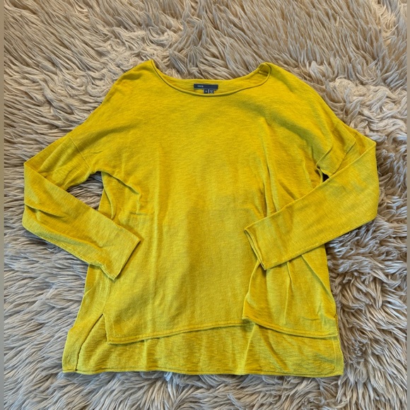 SALE! Vince Long Sleeve Hi Lo Cotton Pullover size Small - Picture 5 of 14